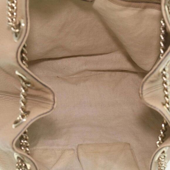 GUCCI Chain Soho Shoulder Bag Leather Beige - Picture 11 of 15